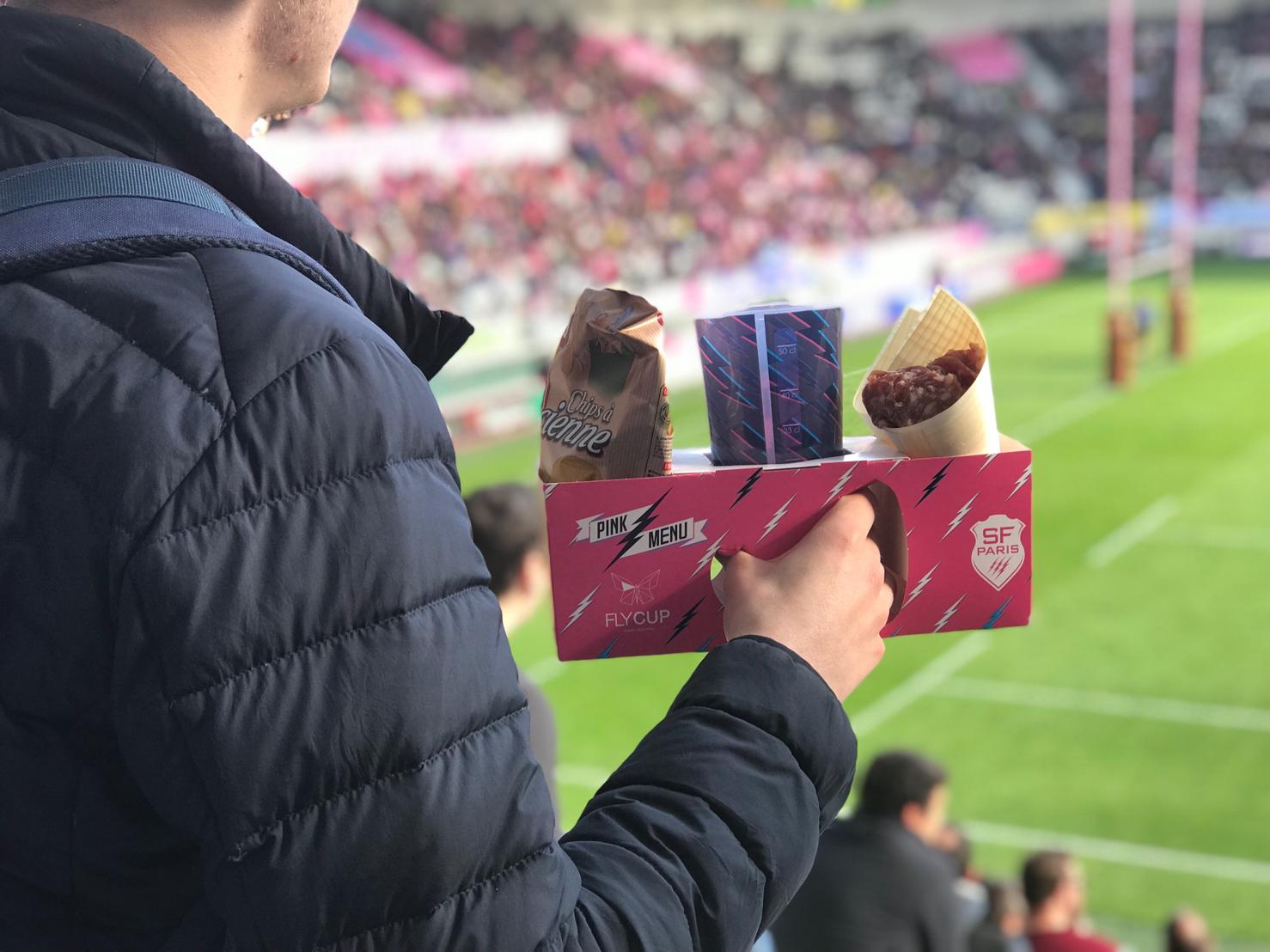 flycup-stade-francais-rugby-fan-experience-food