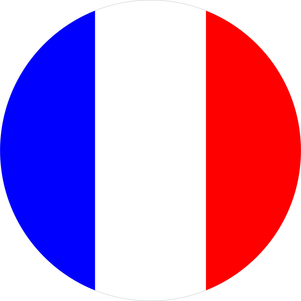 france flag round shape free png